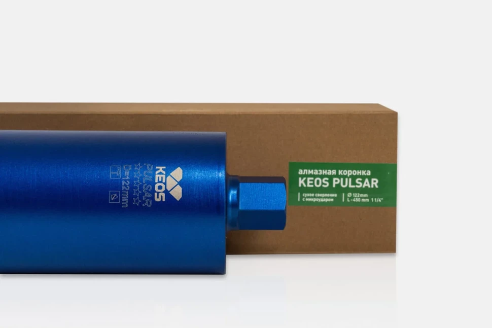 Коронка алмазная KEOS ПРО ЛАЗЕР (PRO Lazer) 1 1/4" 122х450 (Лазерная сварка) (DCL122.450)
