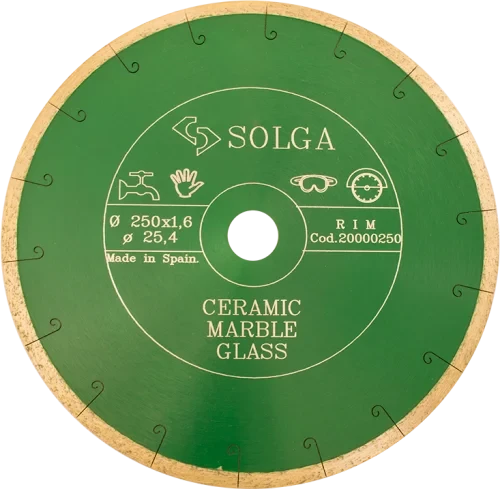 Диск аДиск алмазный СОЛГА ДИАМАНТ (Solga Diamant) КЕРАМИКА МРАМОР (CERAMICS MARBLE) сплошной по керамике и мрамору 250х25,4 мм