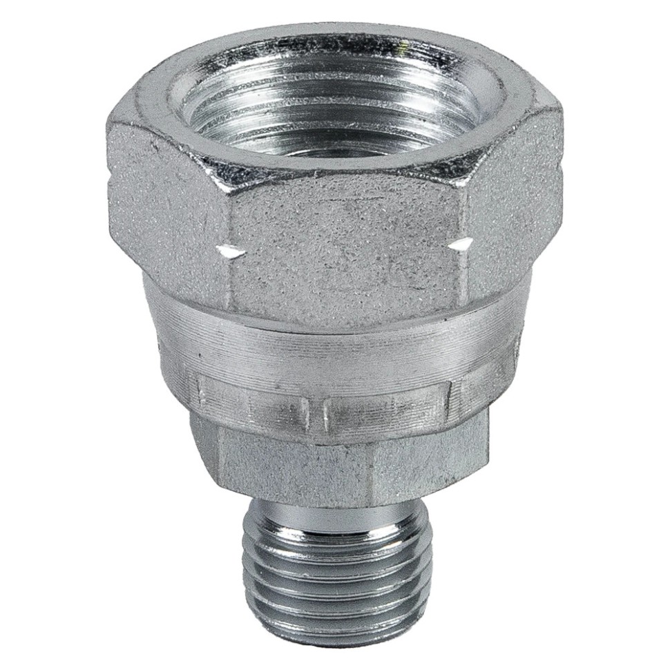 Соединитель (переходник) для шлангов 1/2"F (накидная гайка) х 1/4"M