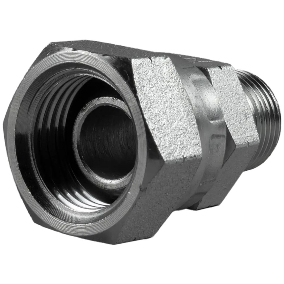 Соединитель (переходник) для шлангов 1/2"F (накидная гайка) х 3/8"M
