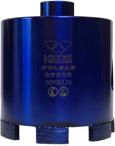 Коронка алмазная по бетону KEOS ПУЛЬСАР (PULSAR) (микроудар) М16 82/70мм (DCP082.70)