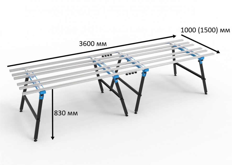 Стол-трансформер Wandeli VEGA 1800x1000(1500)мм для резки плитки крупного формата